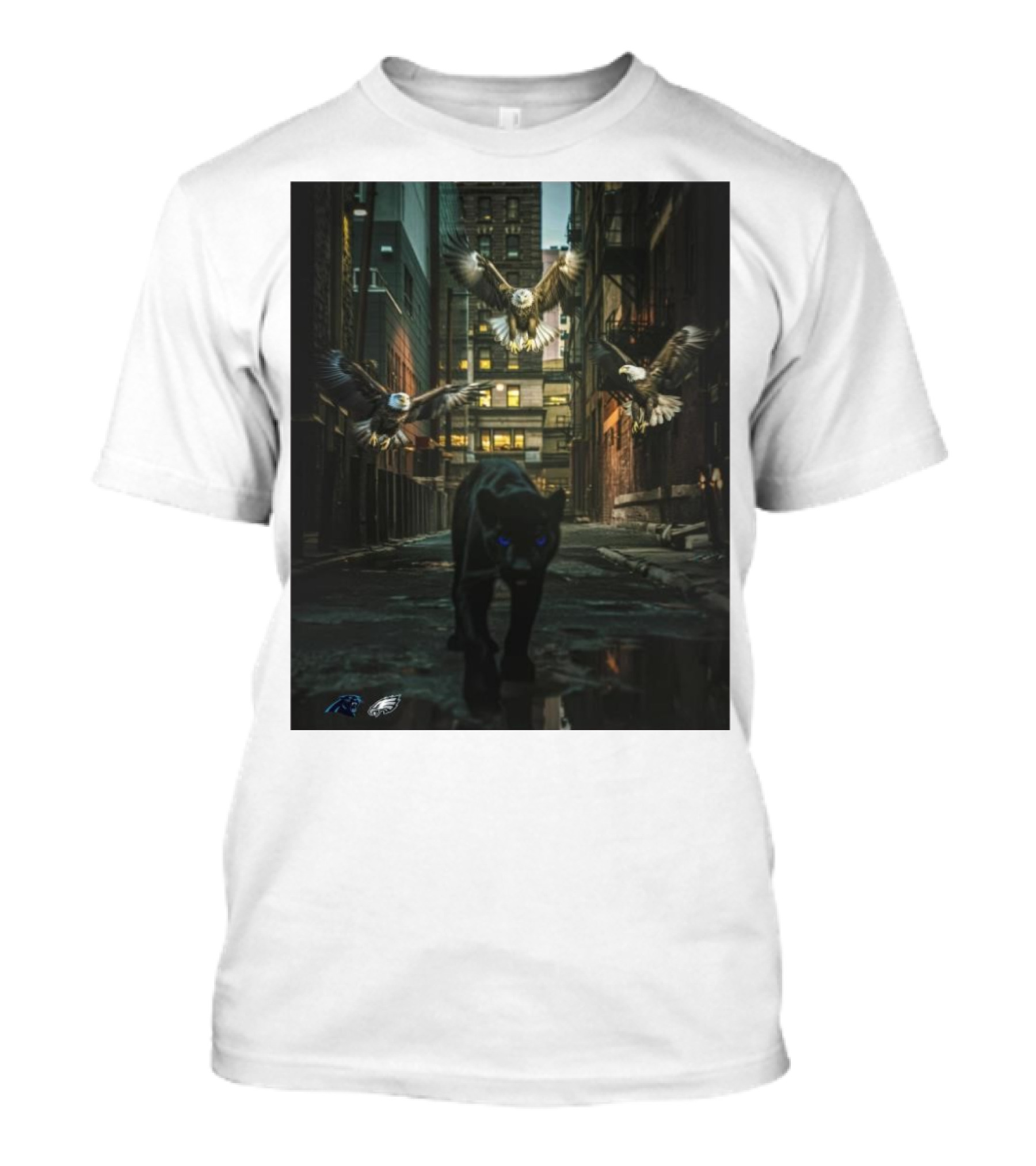 Philadelphia Eagles Vs Carolina Panthers On The Hunt In Our Territory T-Shirt
