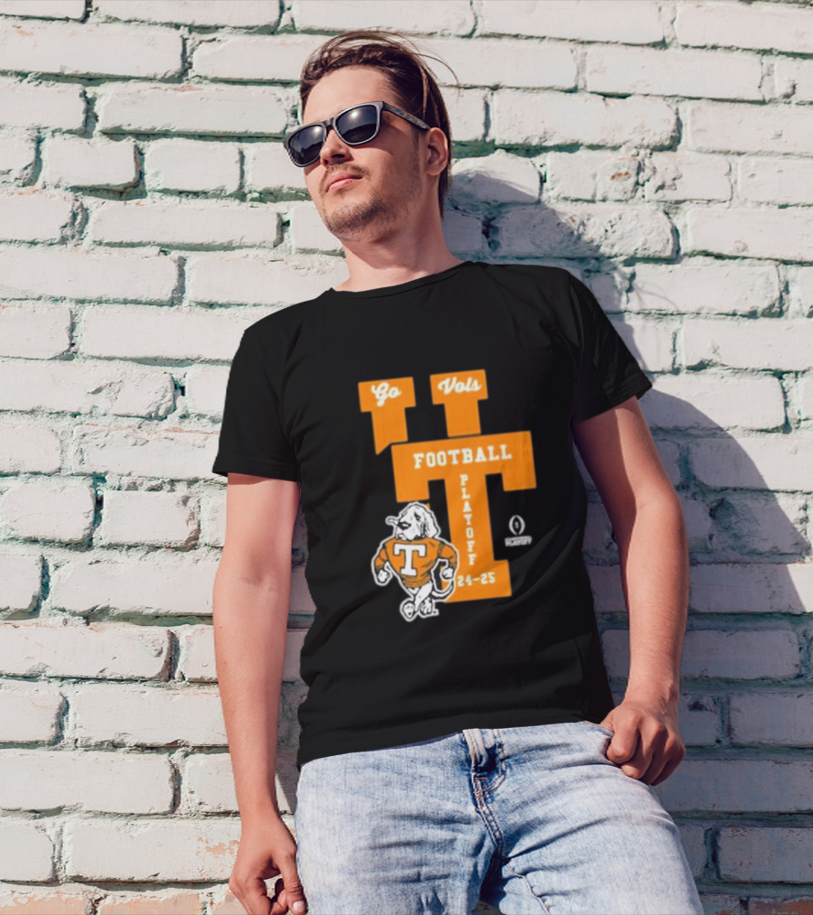 Tennessee Vols Football Playoff 24-25 Go Vols Interlock Strutting Smokey T-Shirt