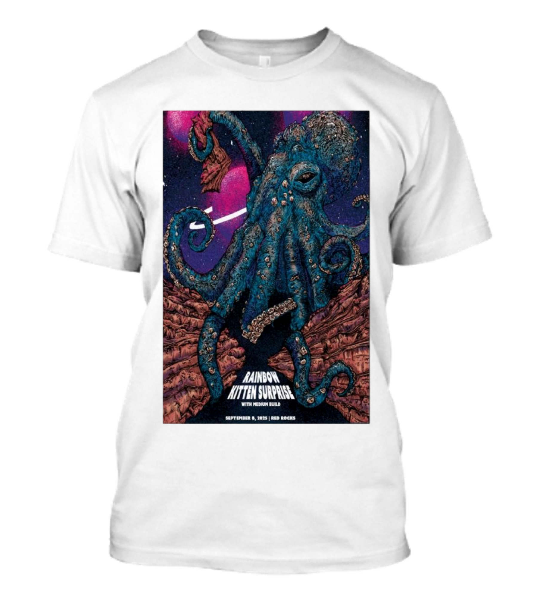 Rainbow Kitten Surprise With Medium Build Red Rocks Amphitheatre September 8 2025 T-Shirt