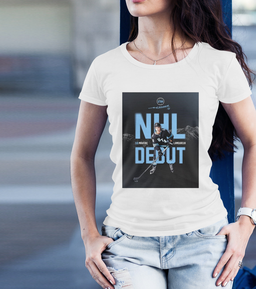NHL Debut Maveric Lamoureux Utah Hockey Club Signature T-Shirt