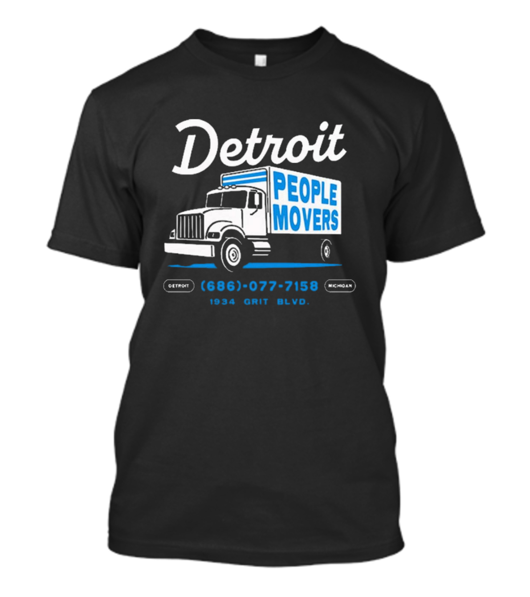 Detroit People Movers 1934 Grit Blvd Michigan (686) 077-7158 T-Shirt