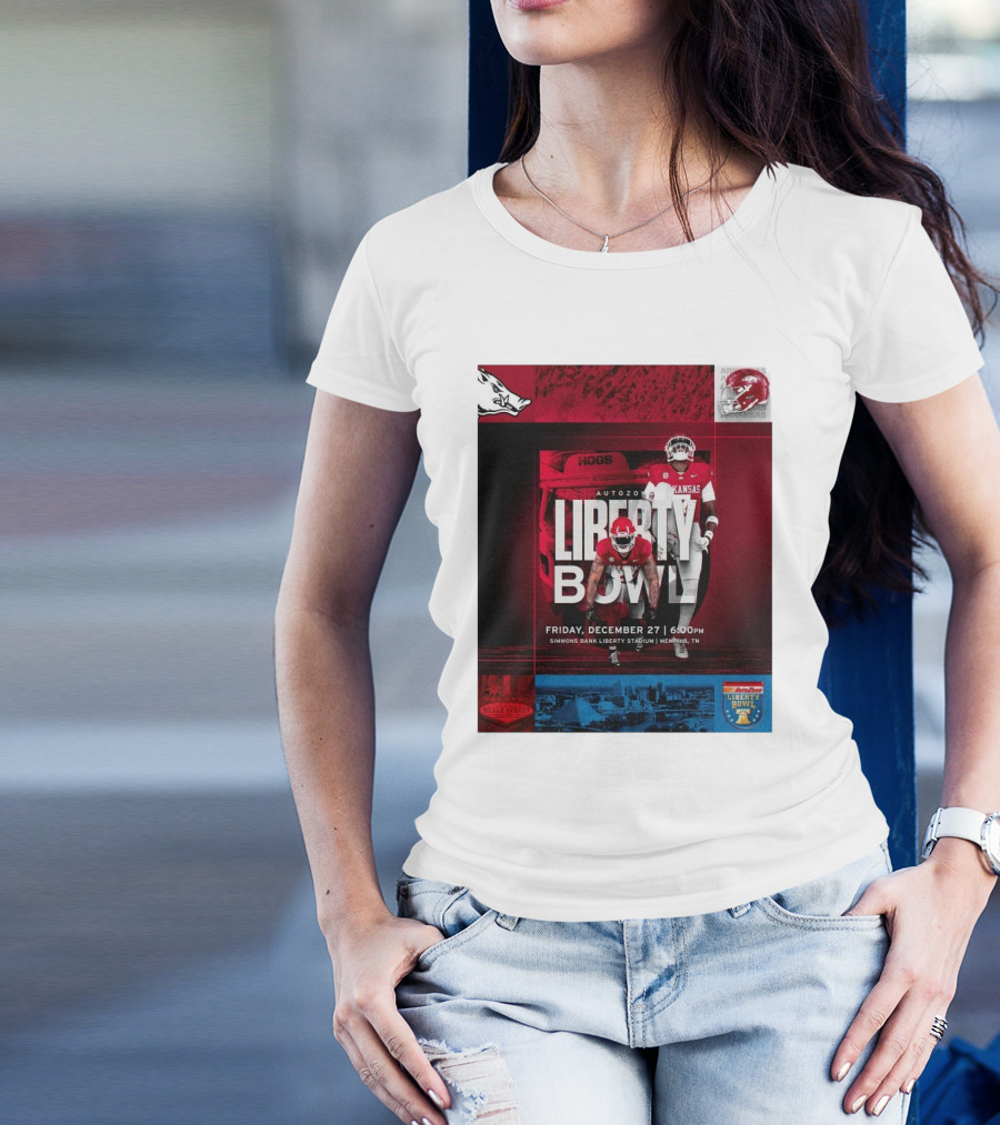 Arkansas Razorbacks Autozone Liberty Bowl Friday December 27 Simmons Bank Liberty Stadium Memphis TN T-Shirt