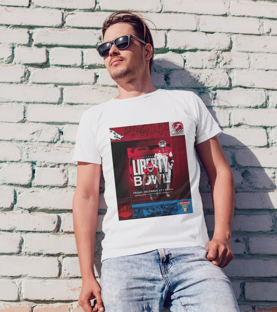 Arkansas Razorbacks Autozone Liberty Bowl Friday December 27 Simmons Bank Liberty Stadium Memphis TN T-Shirt