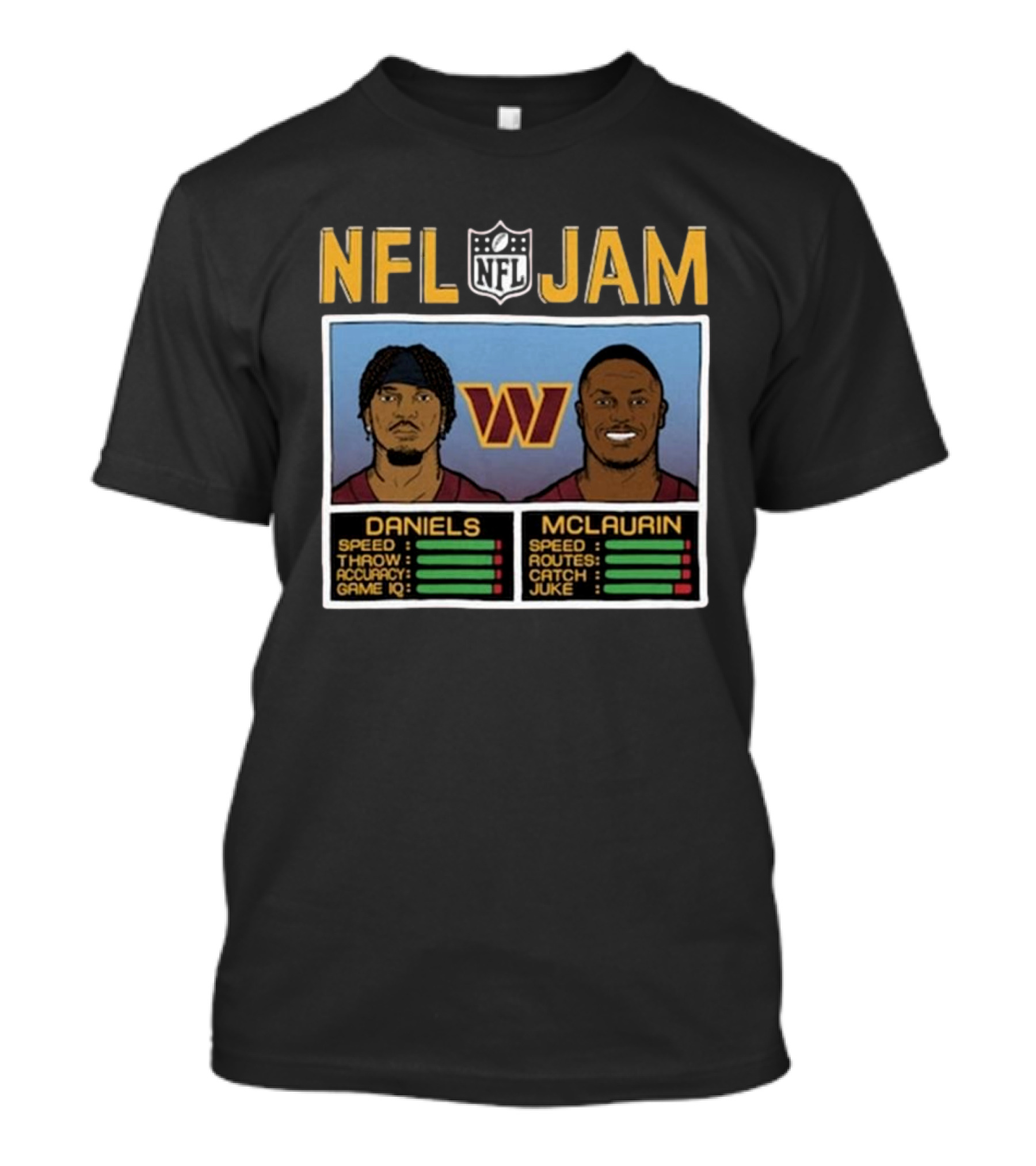 NFL Jam Daniels McLaurin Washington Commanders Speed Stats T-Shirt