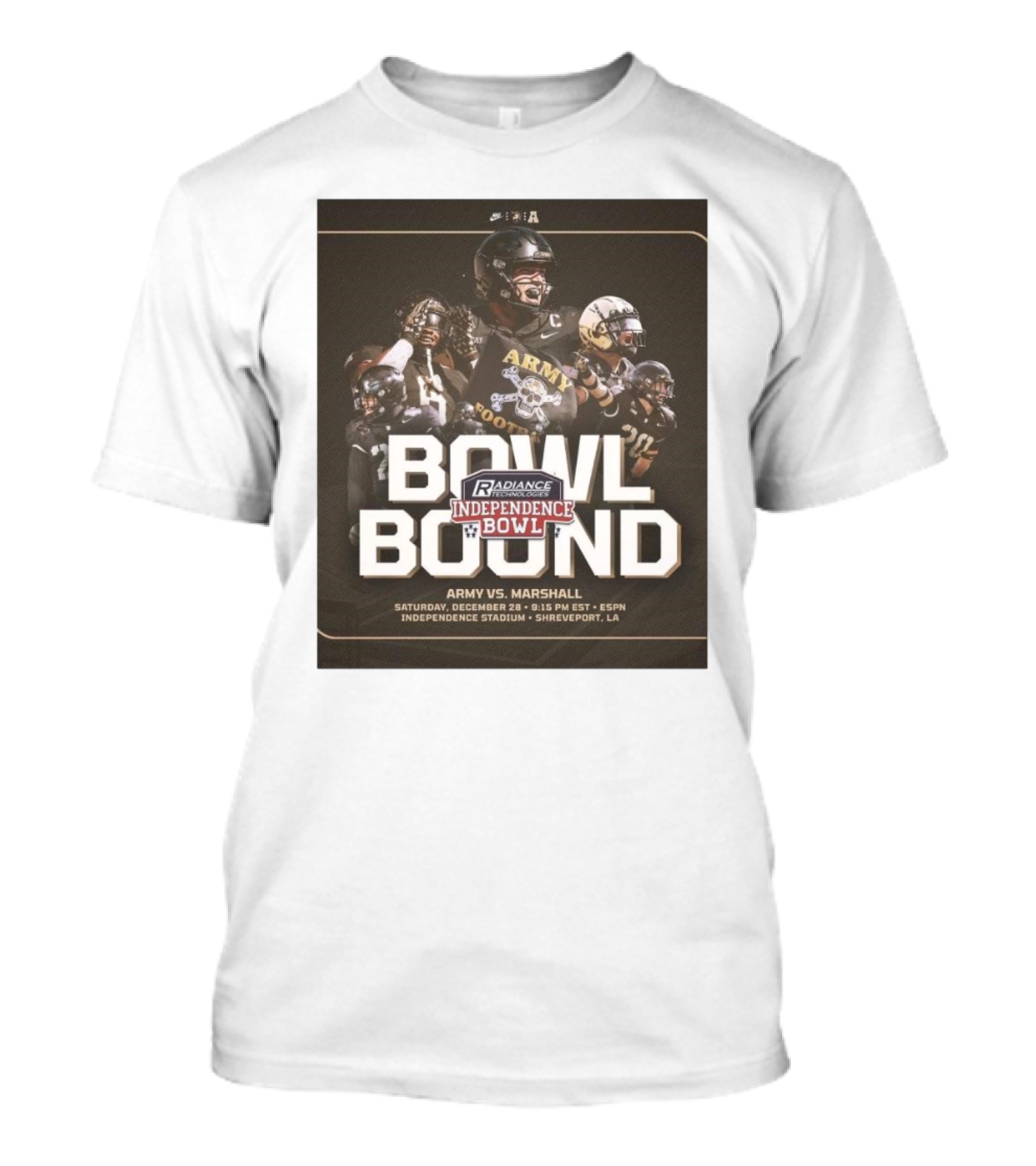 Bowl Bound Radiance Technologies Independence Bowl Army Vs. Marshall December 28 Independence Stadium Shreveport T-Shirt