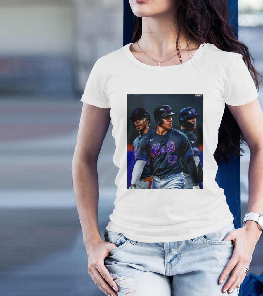 Juan Soto Joins New York Mets MLB Team Players In Action T-Shirt