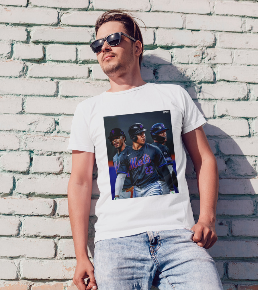 Juan Soto Joins New York Mets MLB Team Players In Action T-Shirt