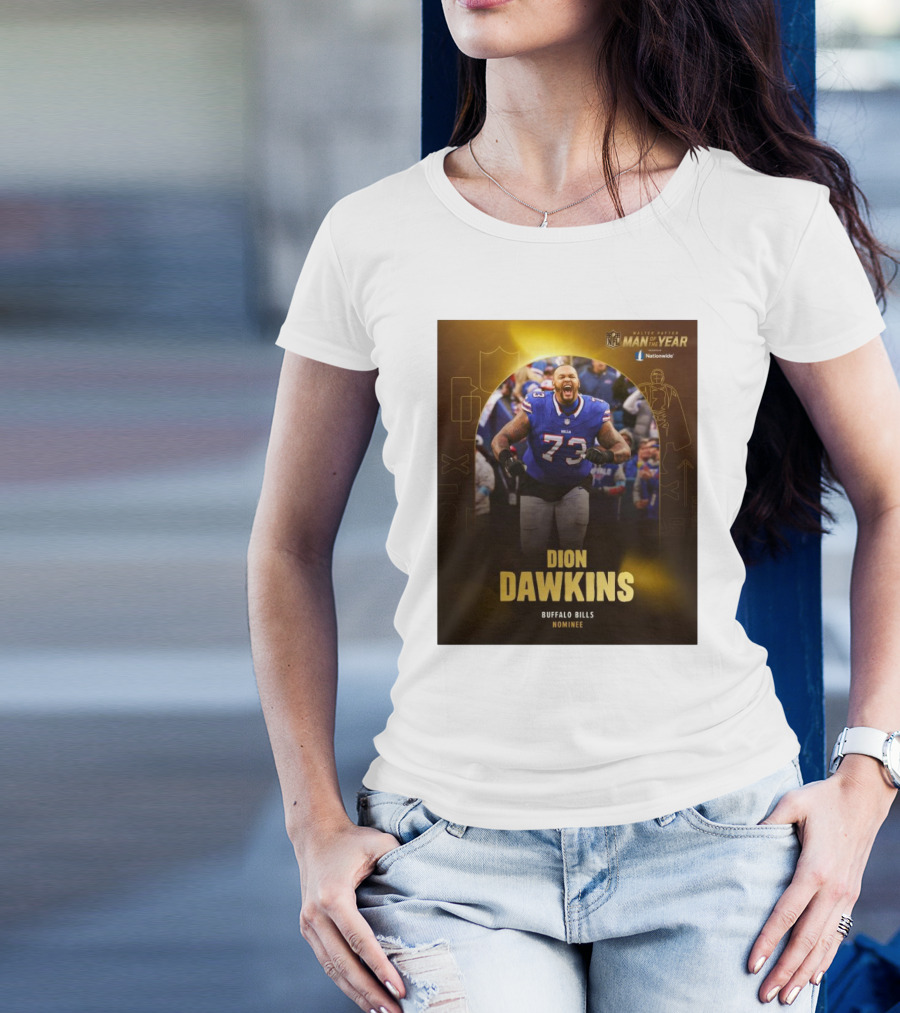 Buffalo Bills Dion Dawkins Walter Payton NFL Man Of The Year Nominee T-Shirt