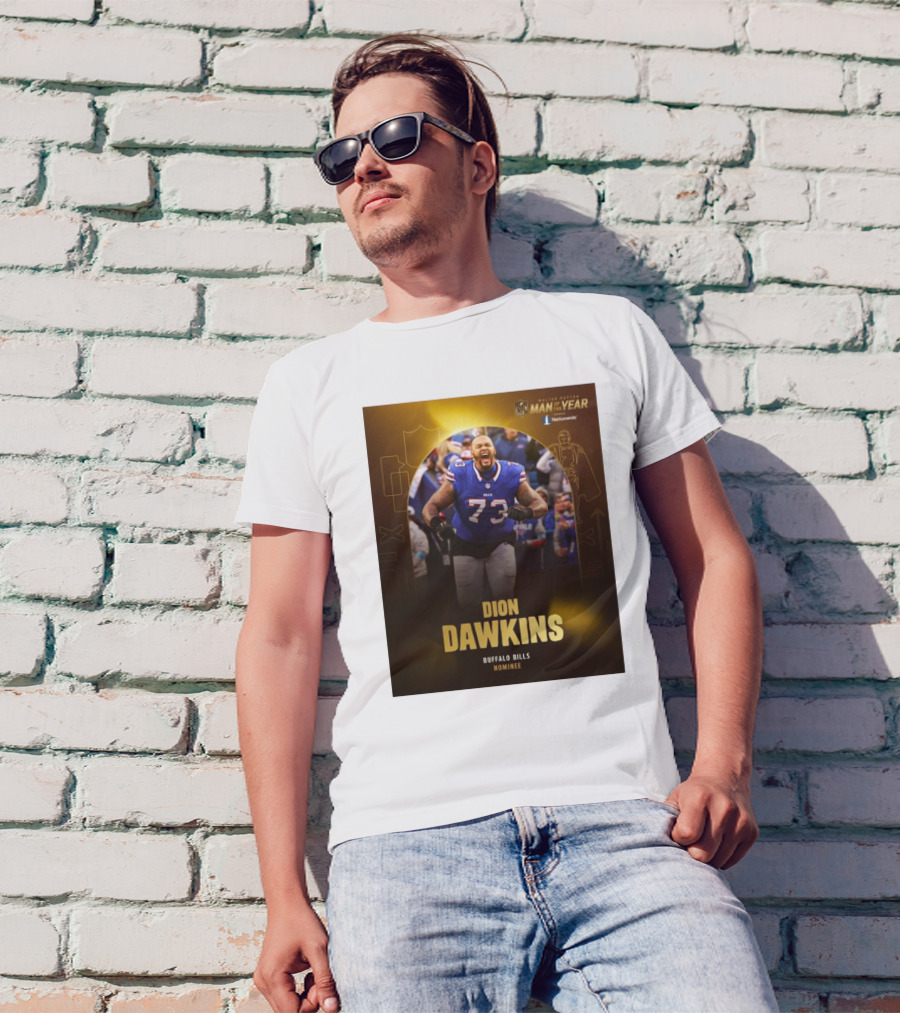 Buffalo Bills Dion Dawkins Walter Payton NFL Man Of The Year Nominee T-Shirt