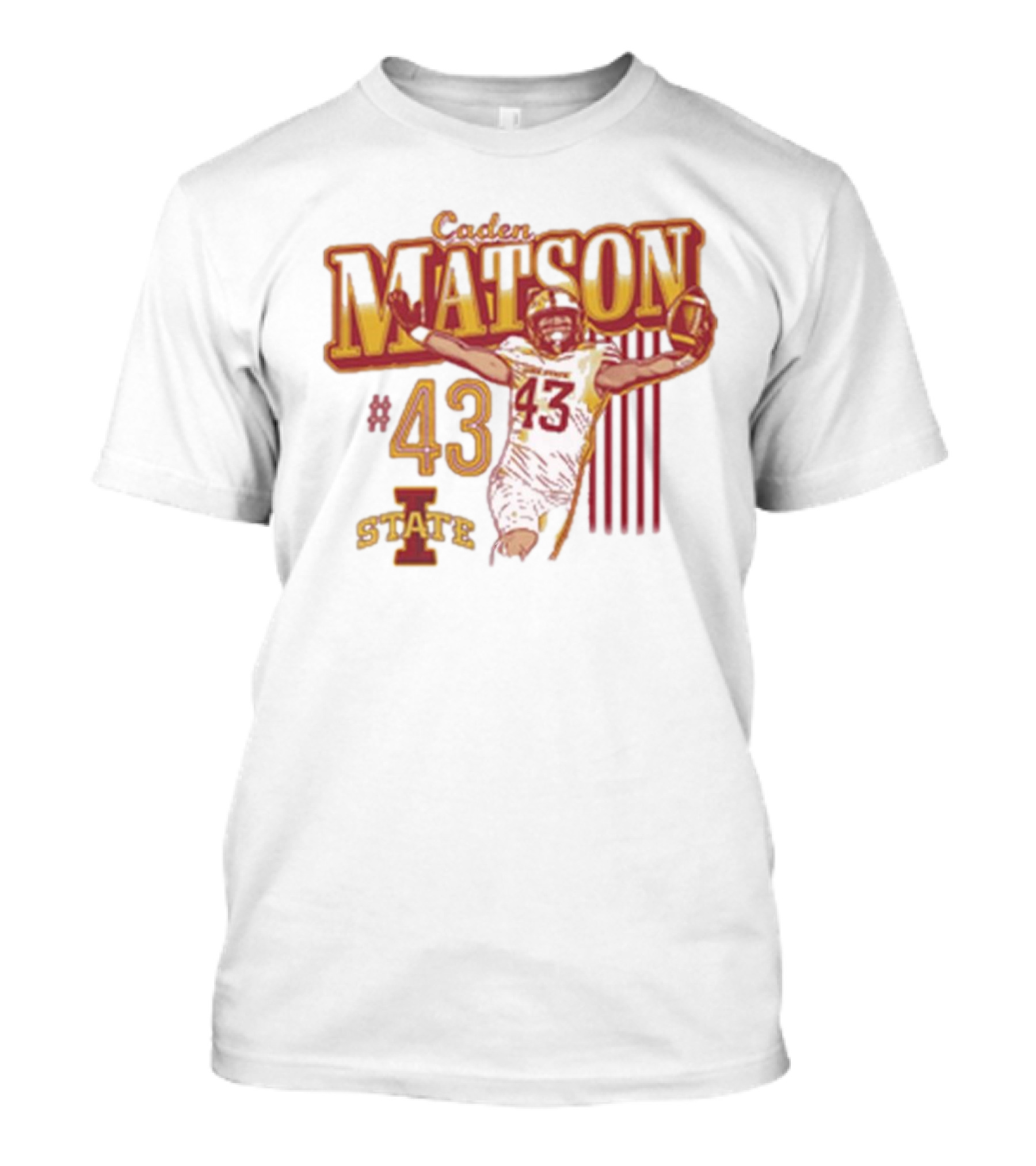 Caden Matson #43 Iowa State Cyclones Football T-Shirt
