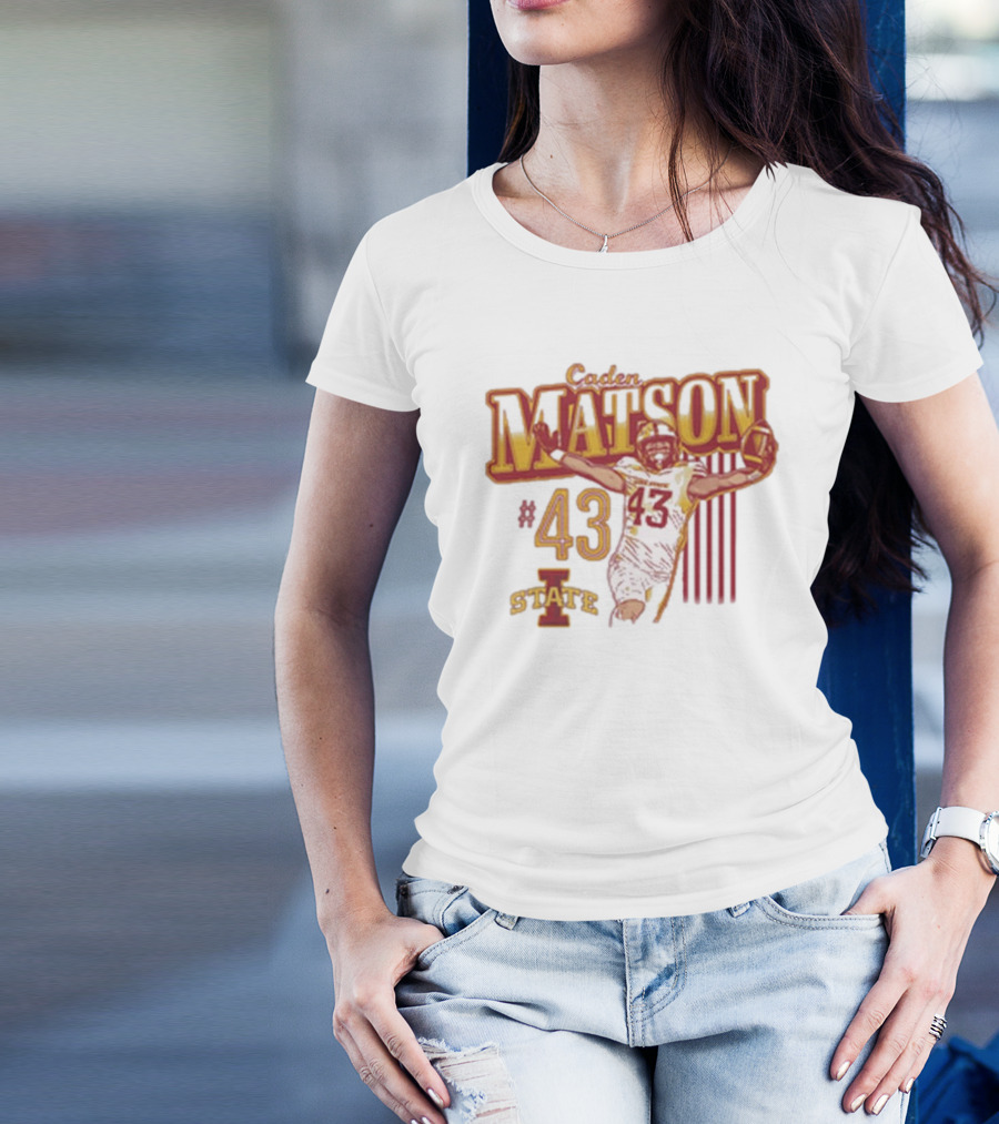 Caden Matson #43 Iowa State Cyclones Football T-Shirt