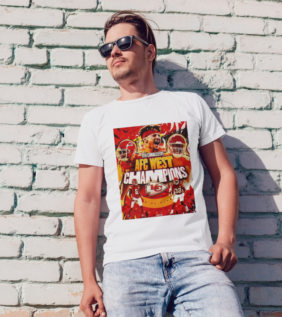 Kansas City Chiefs Back To Back 9th Consecutive AFC West Champions T-Shirt