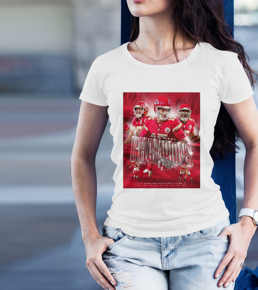 Kansas City Chiefs AFC West Champions 7 Straight Division Titles T-Shirt