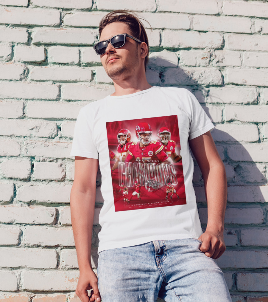 Kansas City Chiefs AFC West Champions 7 Straight Division Titles T-Shirt