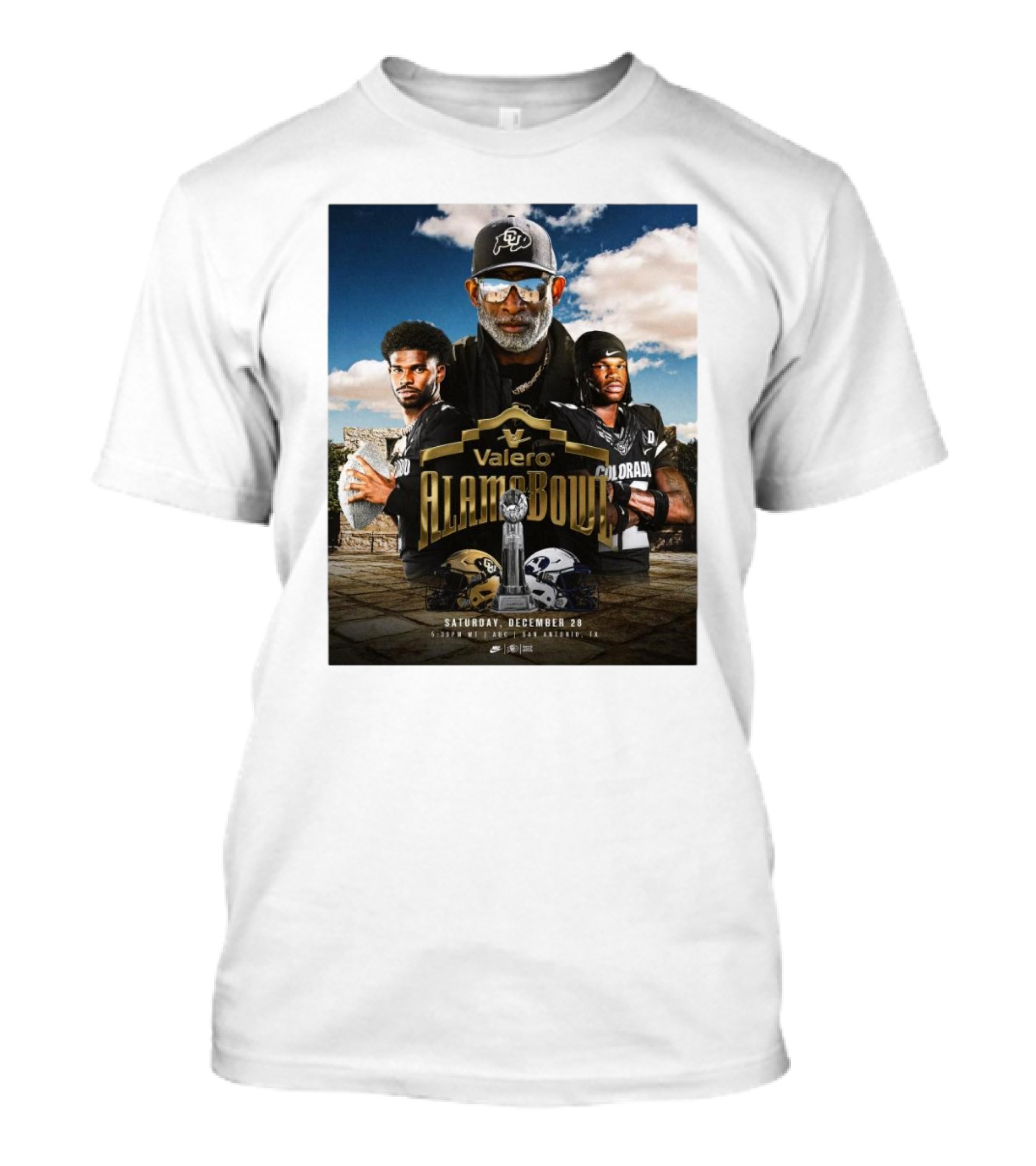 Colorado Buffaloes Valero Alamo Bowl December 28 San Antonio Football Matchup T-Shirt