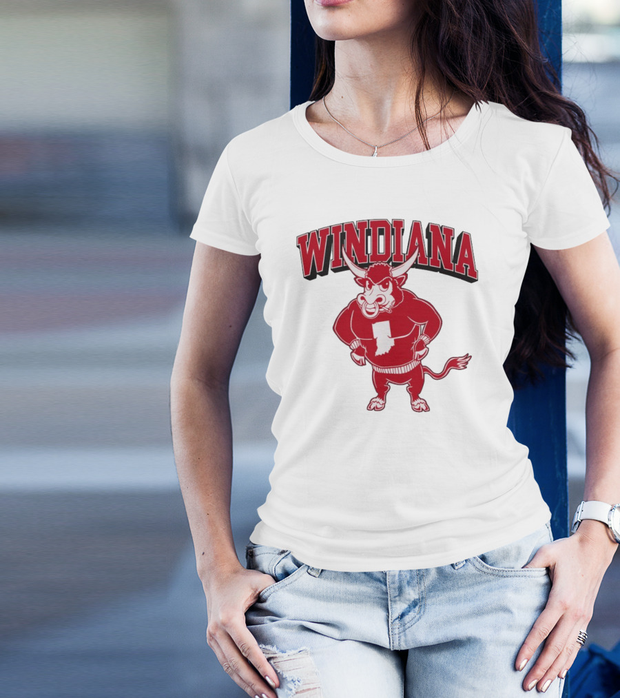 Windiana Indiana Hoosiers Football Bull Mascot T-Shirt