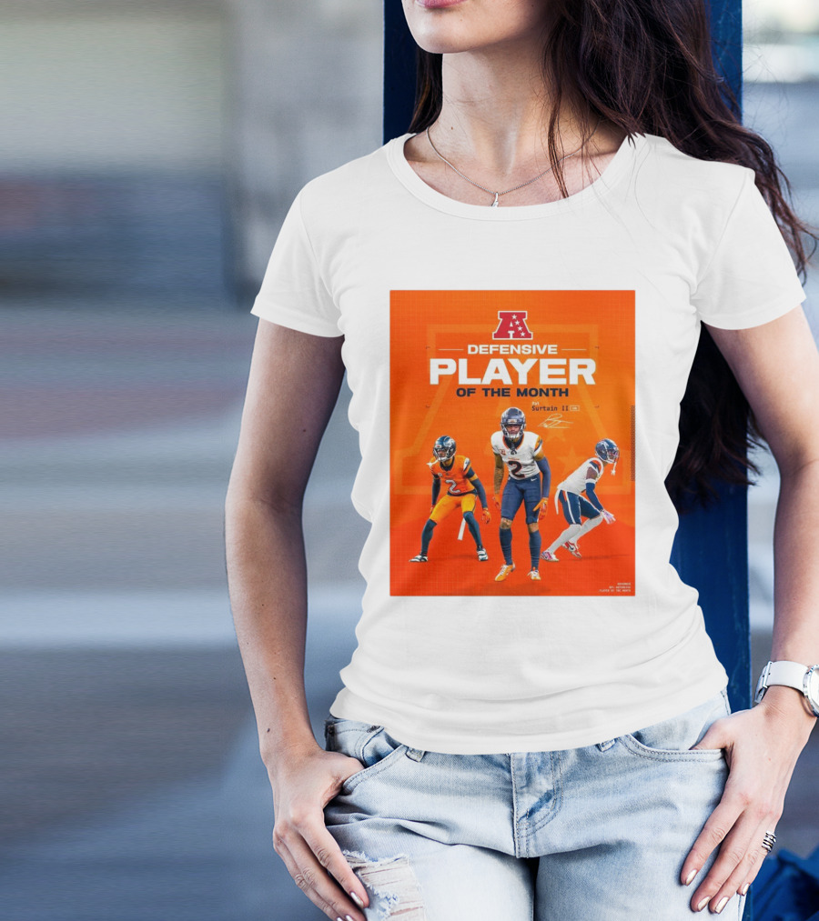 Denver Broncos Pat Surtain II AFC Defensive Player Of The Month Signature Edition T-Shirt