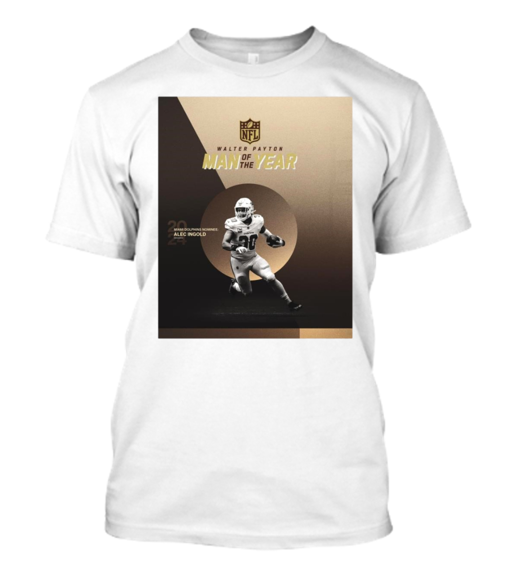 Walter Payton Man Of The Year NFL Miami Dolphins Nominee Alec Ingold T-Shirt