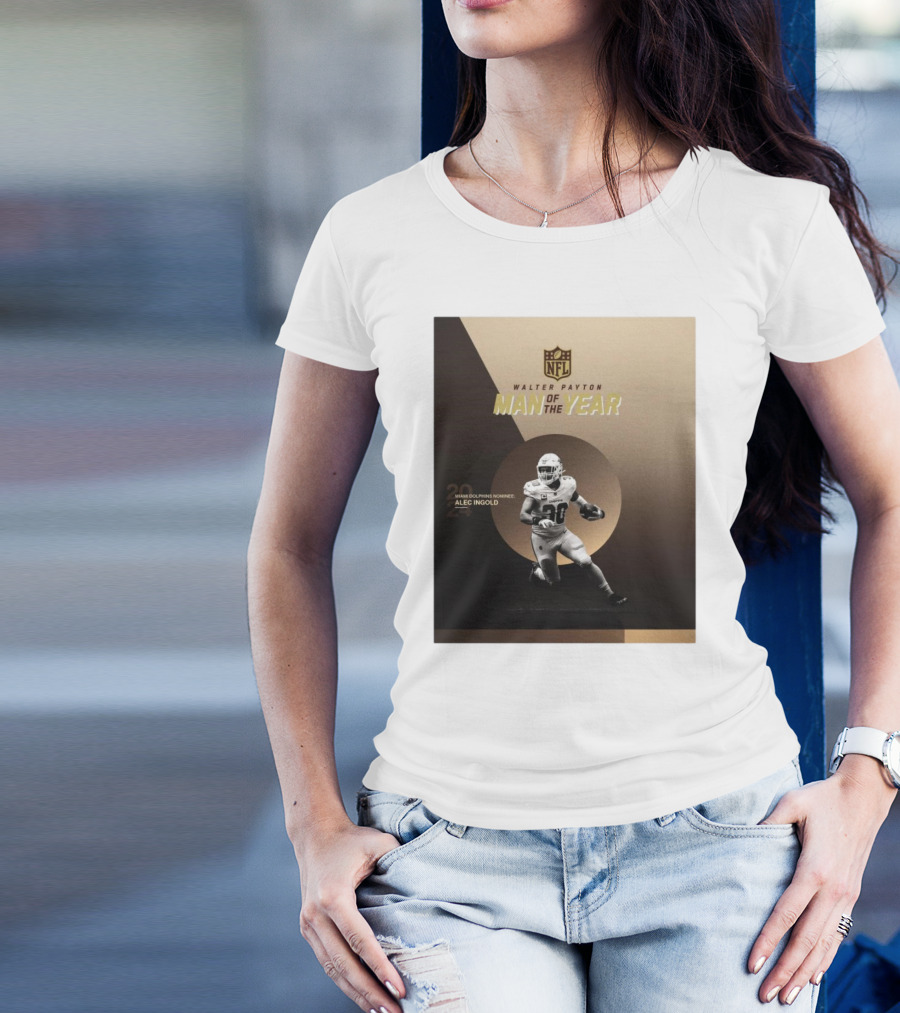 Walter Payton Man Of The Year NFL Miami Dolphins Nominee Alec Ingold T-Shirt