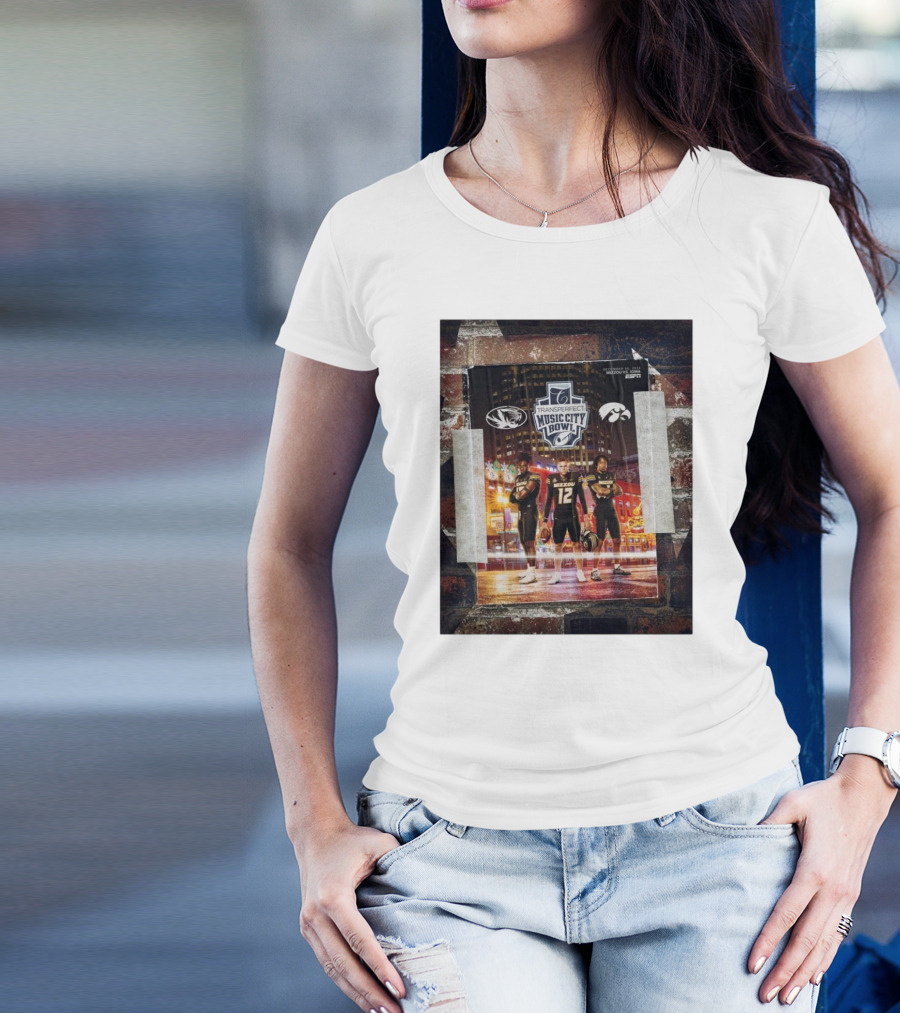 Missouri Tigers Vs Iowa Hawkeyes Transperfect Music City Bowl December 30 2024 Nashville Football Showdown T-Shirt
