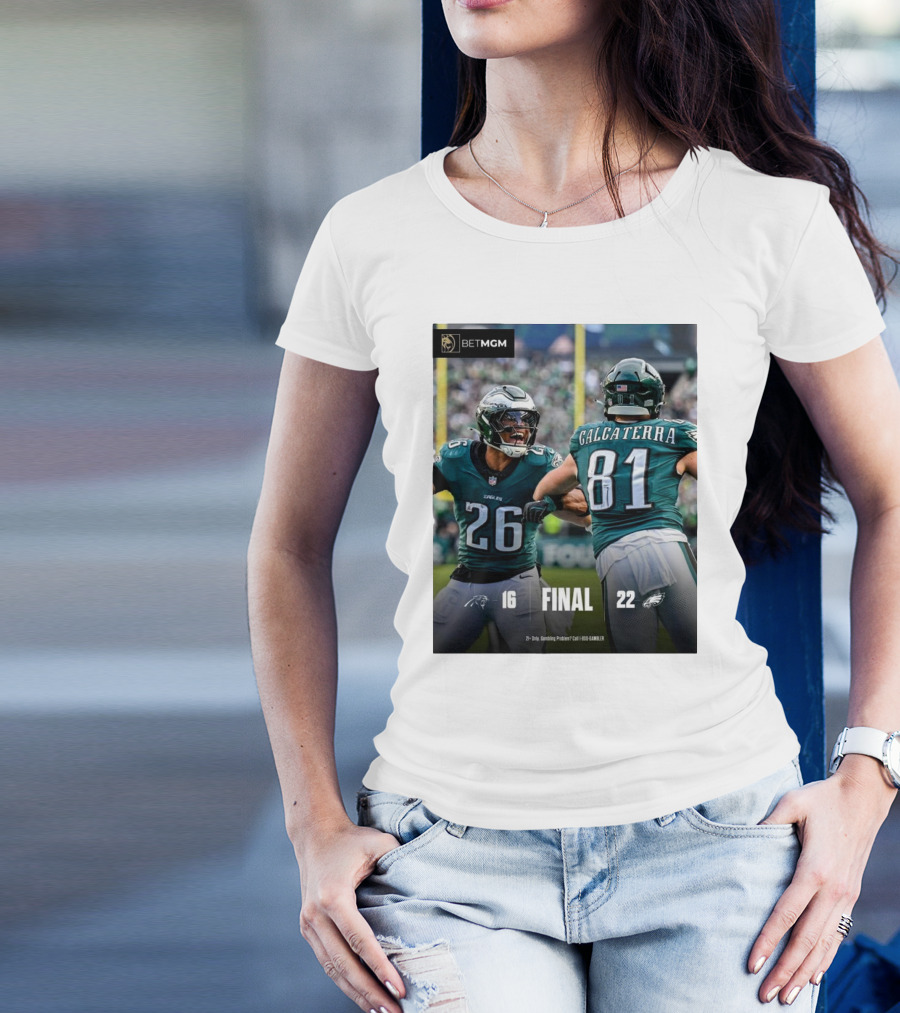 Final Score 16-22 Carolina Panthers Vs Philadelphia Eagles BetMGM T-Shirt