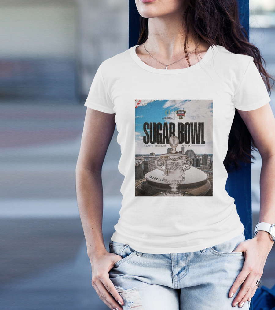 Georgia Bulldogs Playoff Quarterfinal 2024 Allstate Sugar Bowl January 1 New Orleans T-Shirt