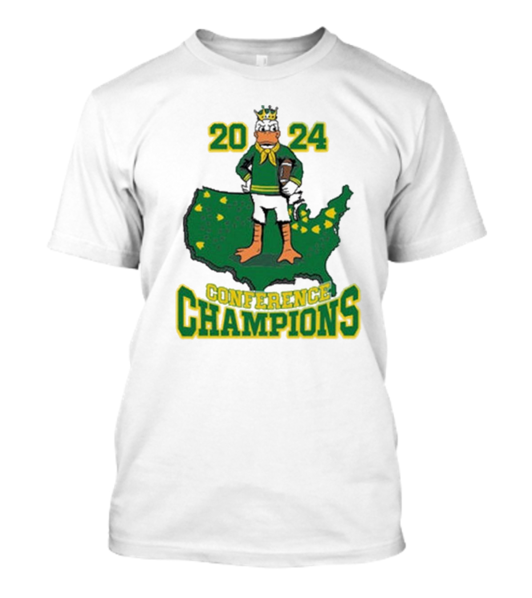 Oregon Ducks 2024 Conference Champions Mascot Football King T-Shirt