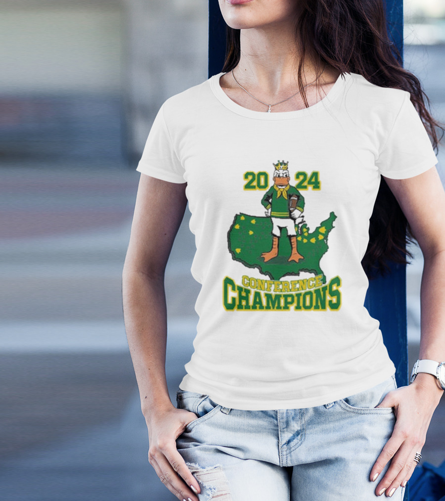 Oregon Ducks 2024 Conference Champions Mascot Football King T-Shirt