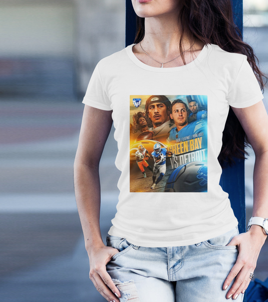 TNF Prime Video Green Bay Packers Vs Detroit Lions Thu 8:15 PM Dec 5 T-Shirt