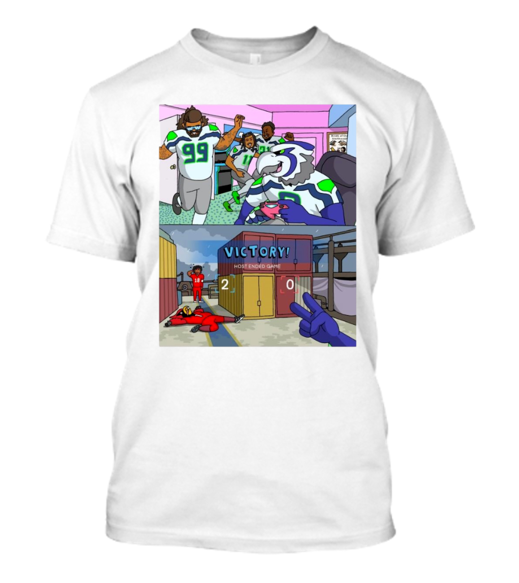 Seattle Seahawks Victory Host Ended Game 12th Man Celebration Birds Of The Northwest T-Shirt