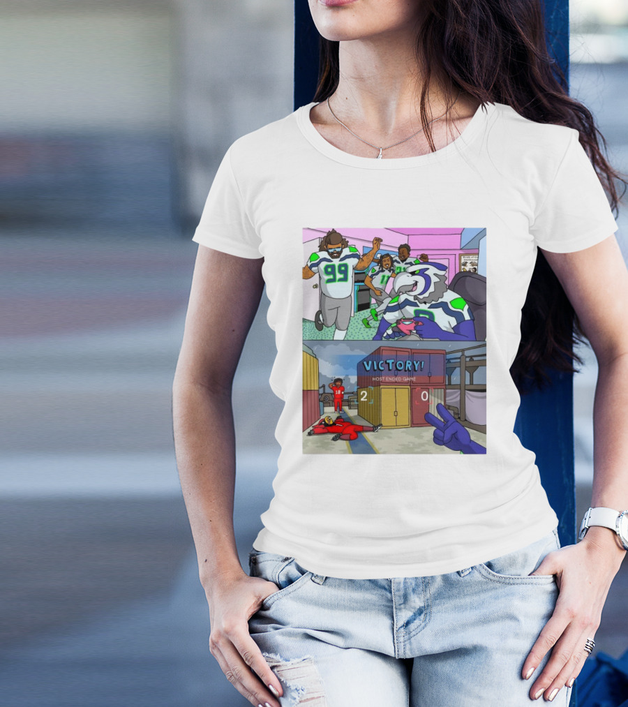 Seattle Seahawks Victory Host Ended Game 12th Man Celebration Birds Of The Northwest T-Shirt
