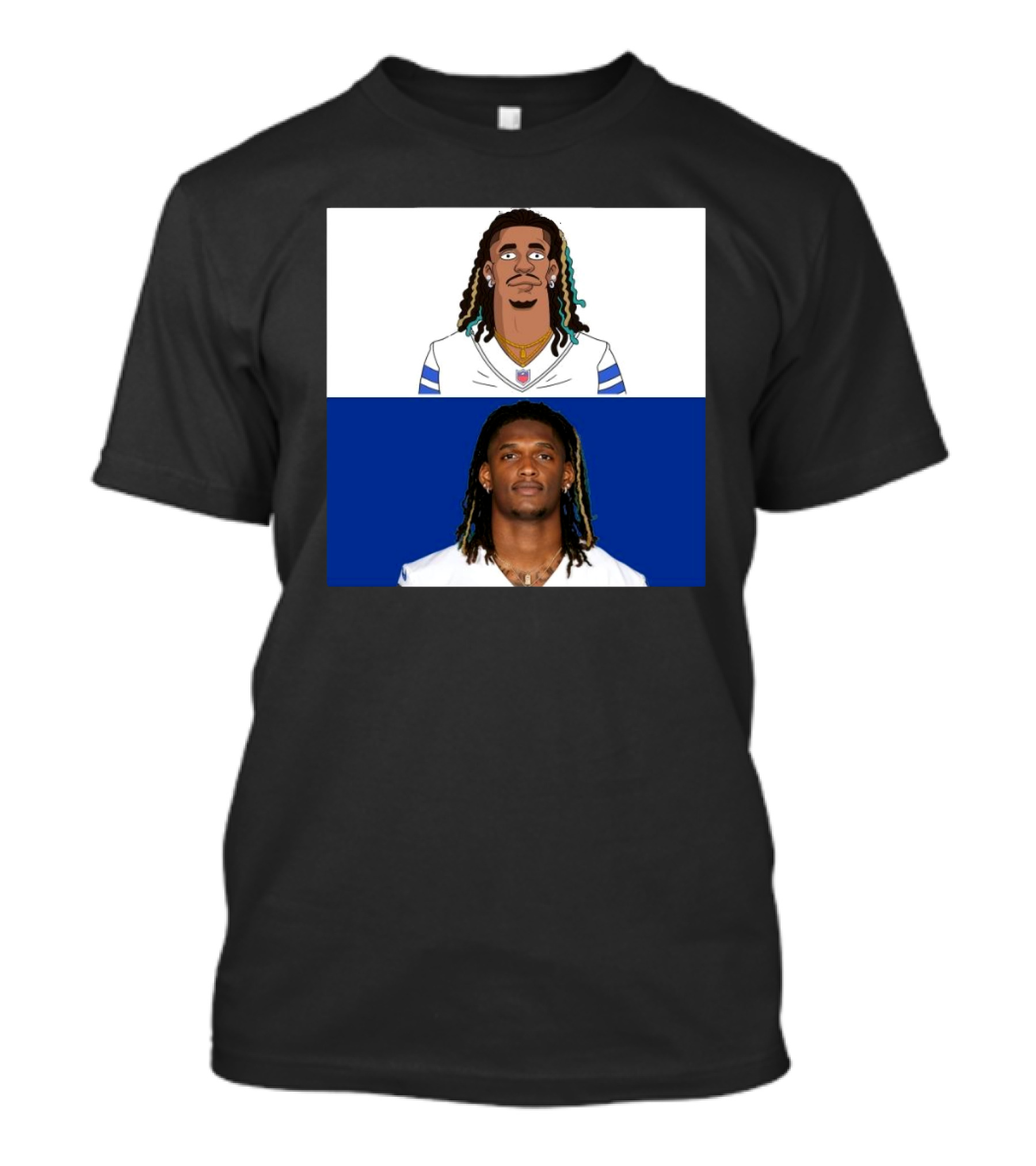 CeeDee Lamb Dallas Cowboys Meet The Simpsons NFL Mashup Drawing T-Shirt