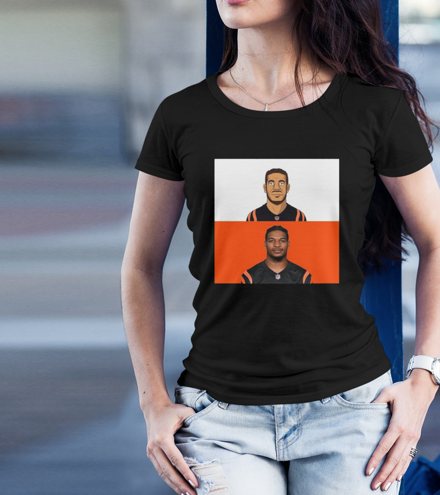 Ja’Marr Chase Cincinnati Bengals The Simpsons NFL Themed Drawing T-Shirt