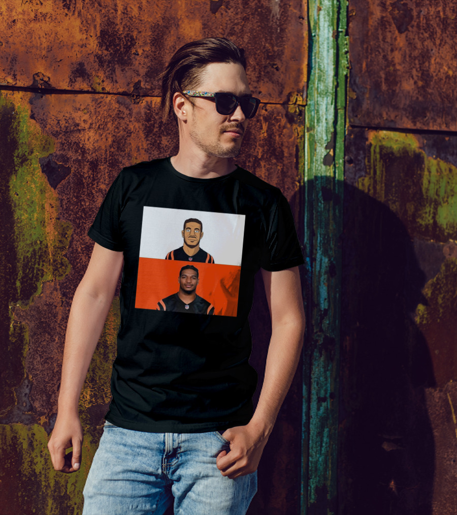 Ja’Marr Chase Cincinnati Bengals The Simpsons NFL Themed Drawing T-Shirt