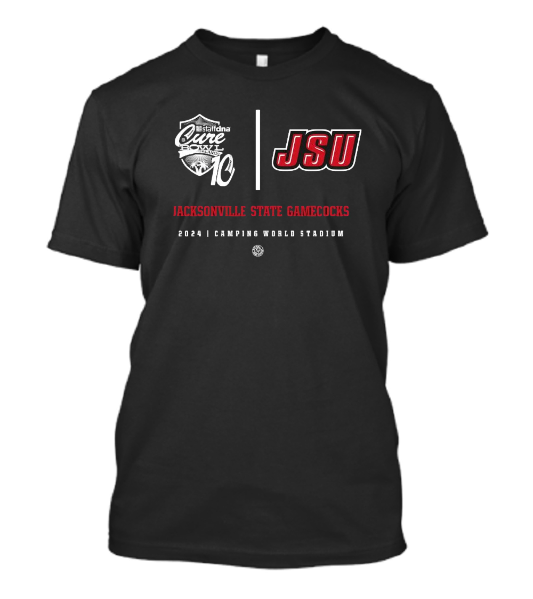 Jacksonville State Gamecocks JSU 2024 Cure Bowl Camping World Stadium T-Shirt