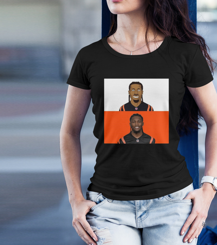 Tee Higgins Cincinnati Bengals The Simpsons NFL Crossover T-Shirt