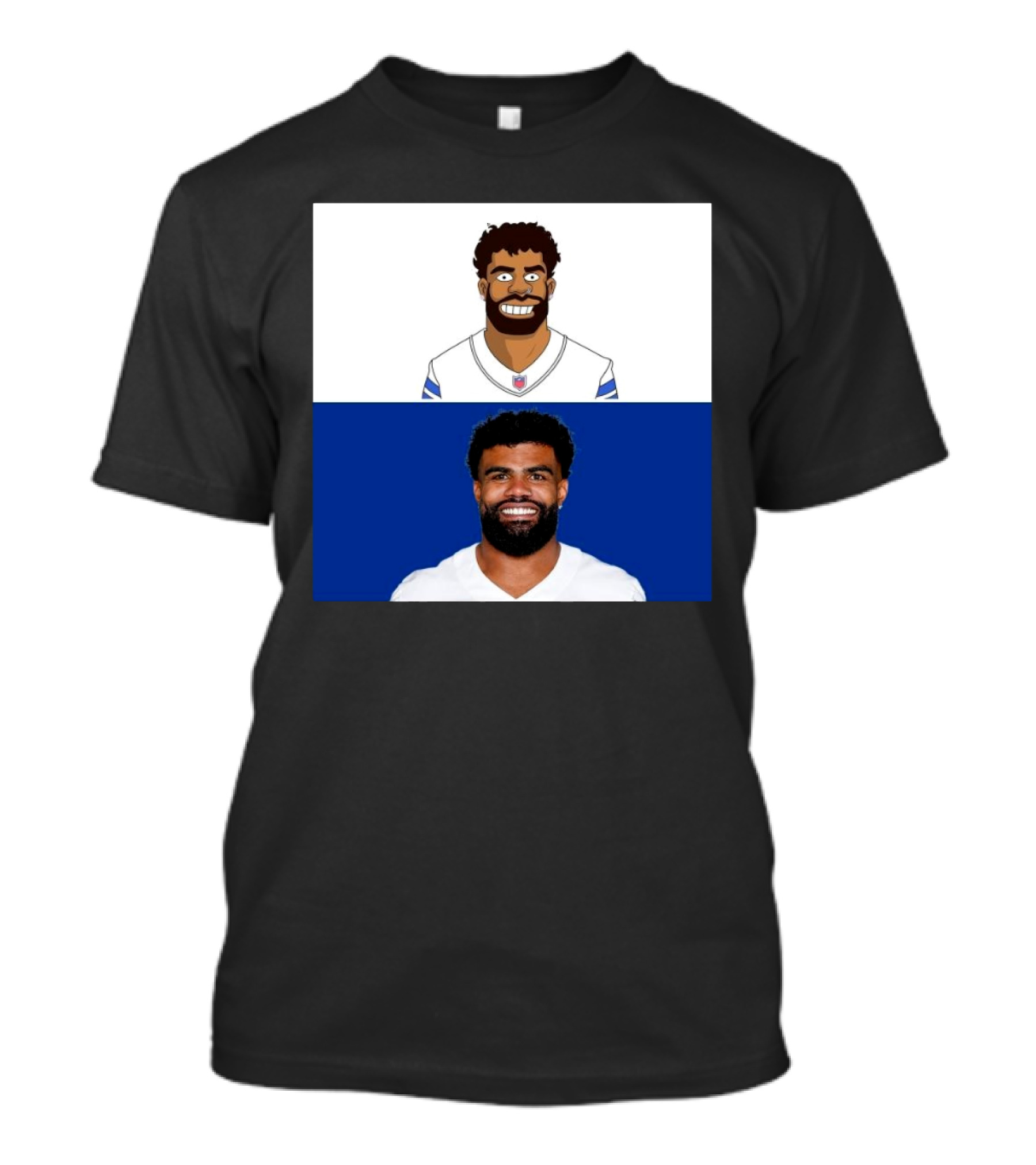 Ezekiel Elliott Dallas Cowboys Meets The Simpsons Crossover NFL T-Shirt