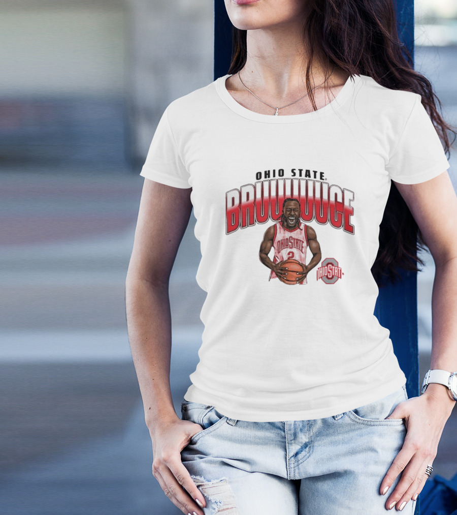 Ohio State Buckeyes Bruce Thornton BRUUUUCE With Basketball And Ohio State T-Shirt