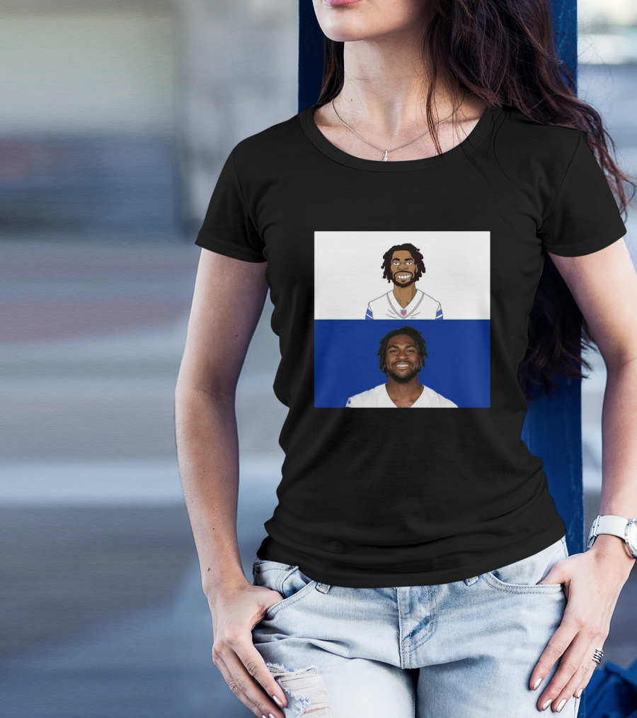 Trevon Diggs Dallas Cowboys NFL Meets The Simpsons Dual T-Shirt