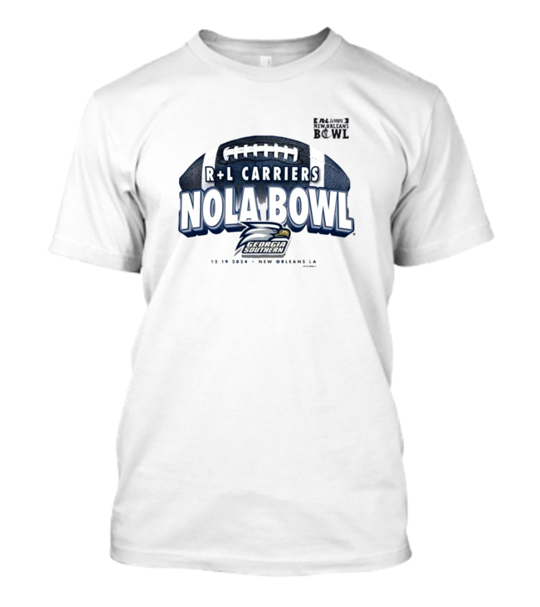 Georgia Southern Eagles 2024 R+L Carriers Nola Bowl New Orleans LA December 19 T-Shirt