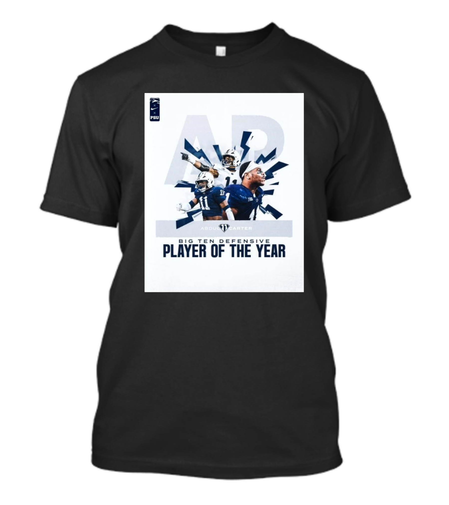 Penn State Nittany Lions AP Big Ten Defensive Player Of The Year Abdul Carter T-Shirt