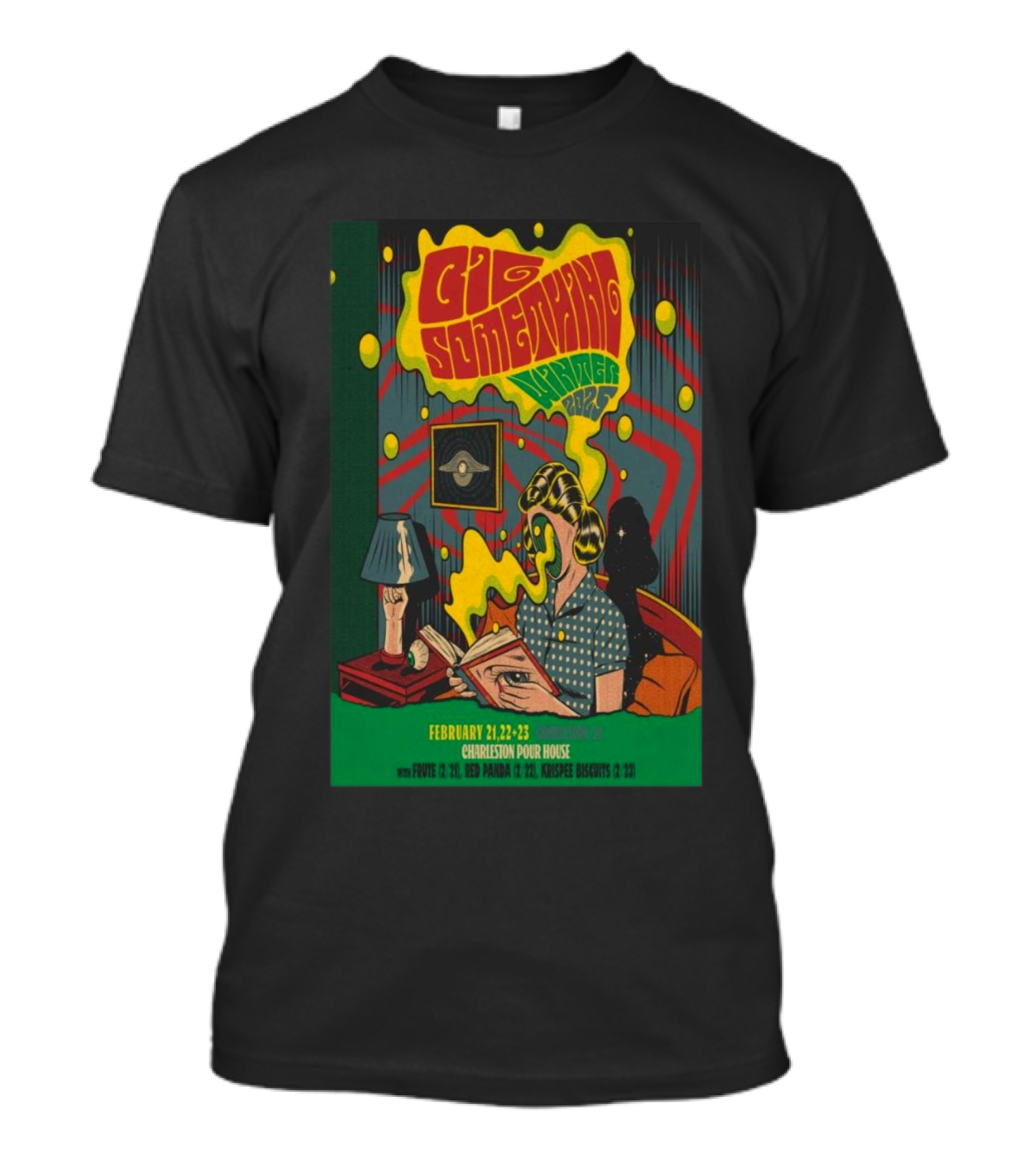 Big Something Winter 2025 Tour Charleston Pour House Feb 21-23 With Funk You Red Panda Krispee Biscuits T-Shirt