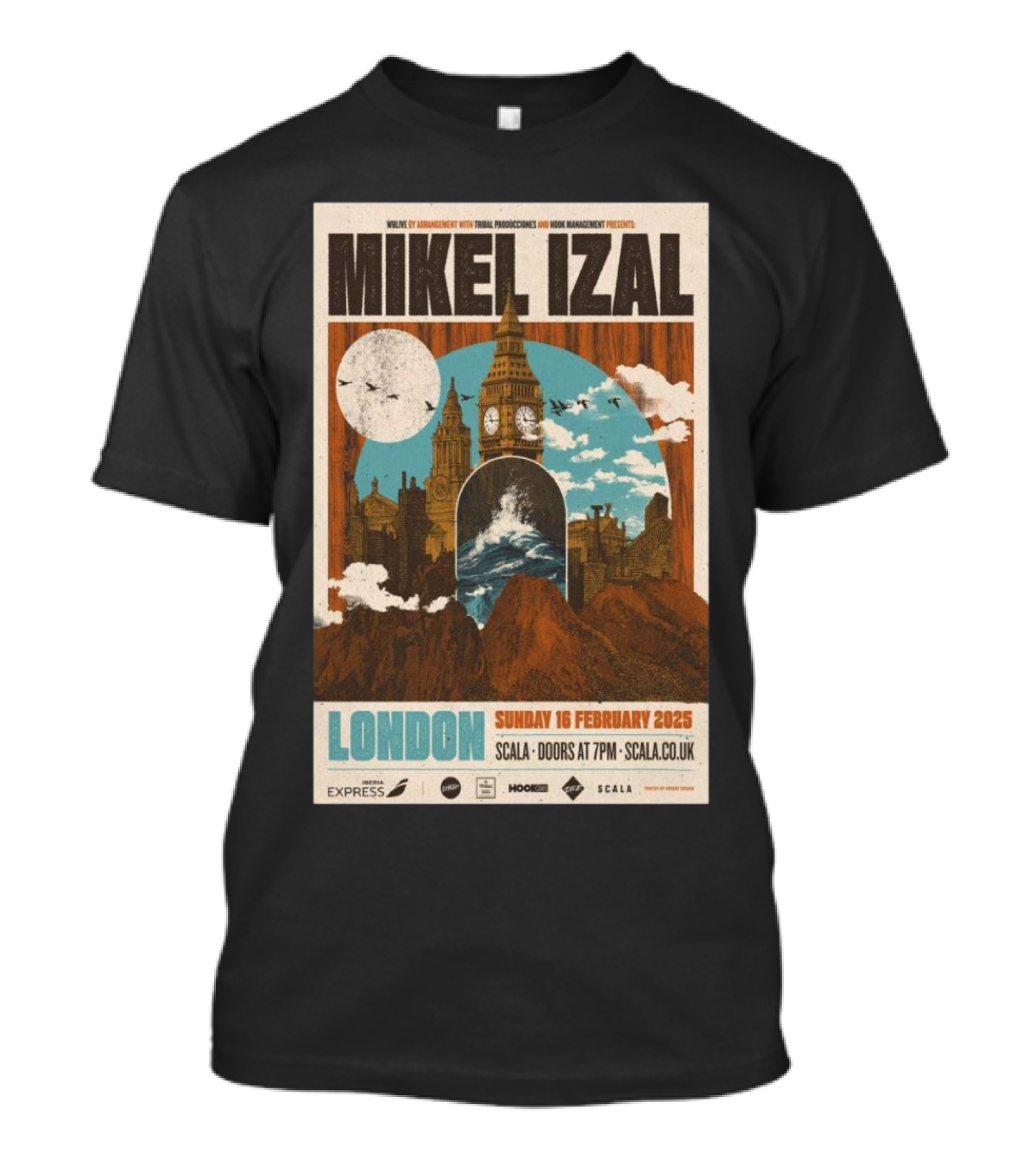 Mikel Izal London Scala February 16 2025 Tour T-Shirt