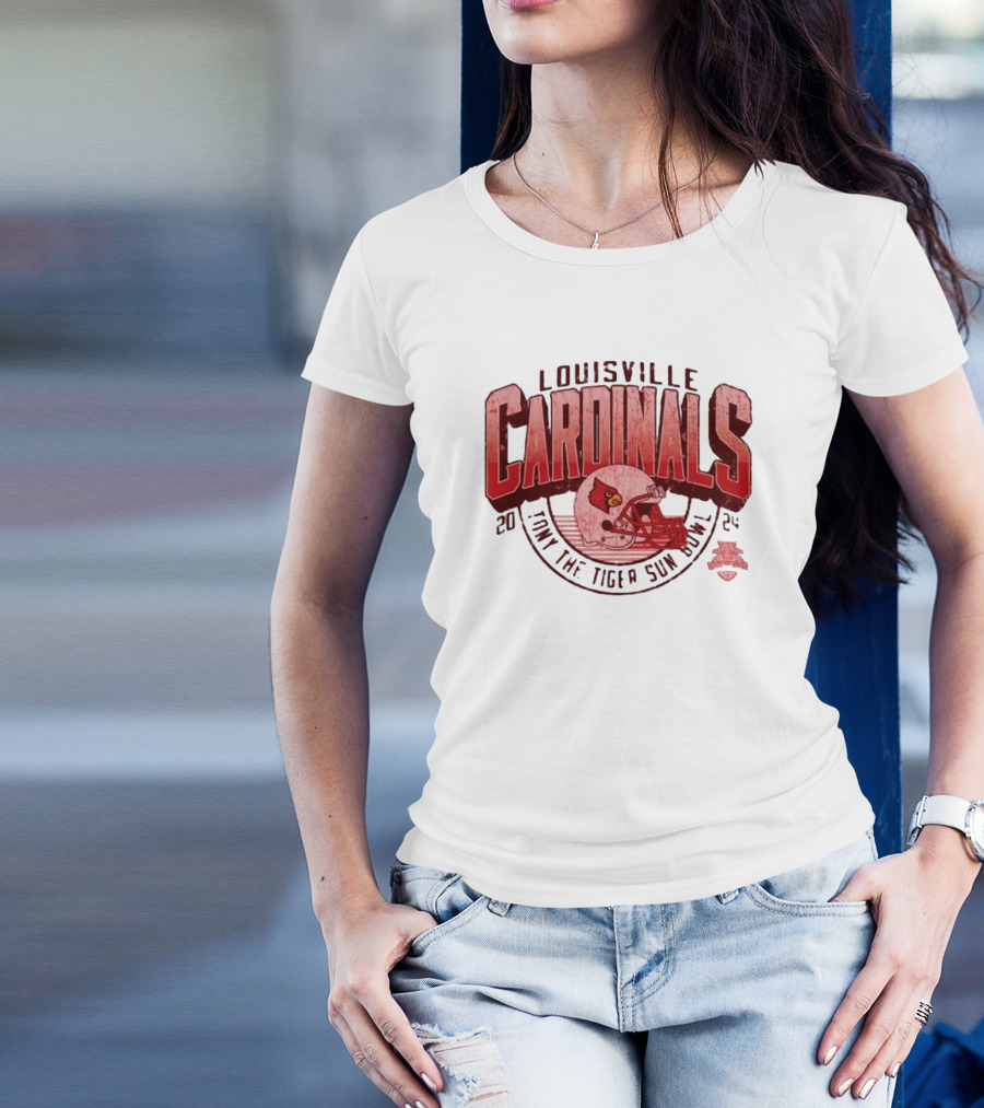 Louisville Cardinals 2024 Tony The Tiger Sun Bowl Vintage Helmet T-Shirt