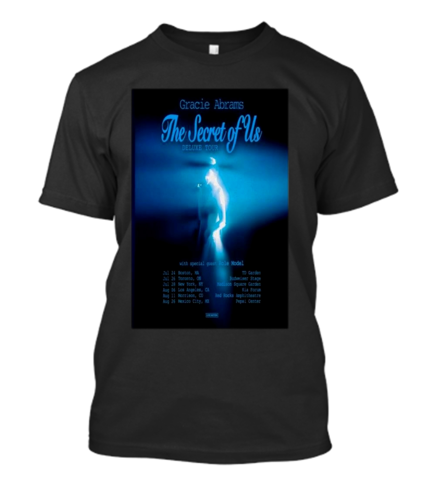 Gracie Abrams The Secret Of Us Deluxe Tour 2025 With Special Guest Role Model T-Shirt