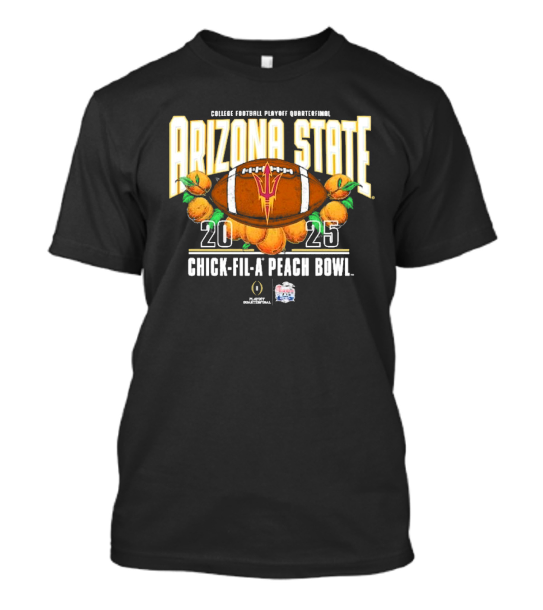 Arizona State Sun Devils 2025 College Football Playoff Chick-fil-A Peach Bowl Quarterfinal T-Shirt