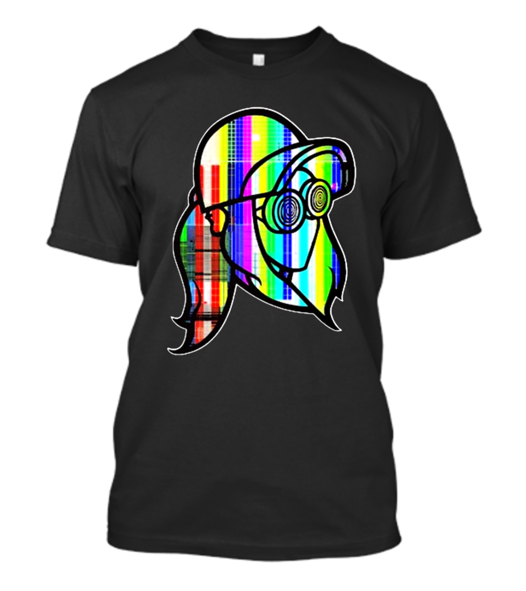 Rezz Rezz Silence 2024 Psychedelic Character With Colorful Stripes And Circular Glasses T-Shirt