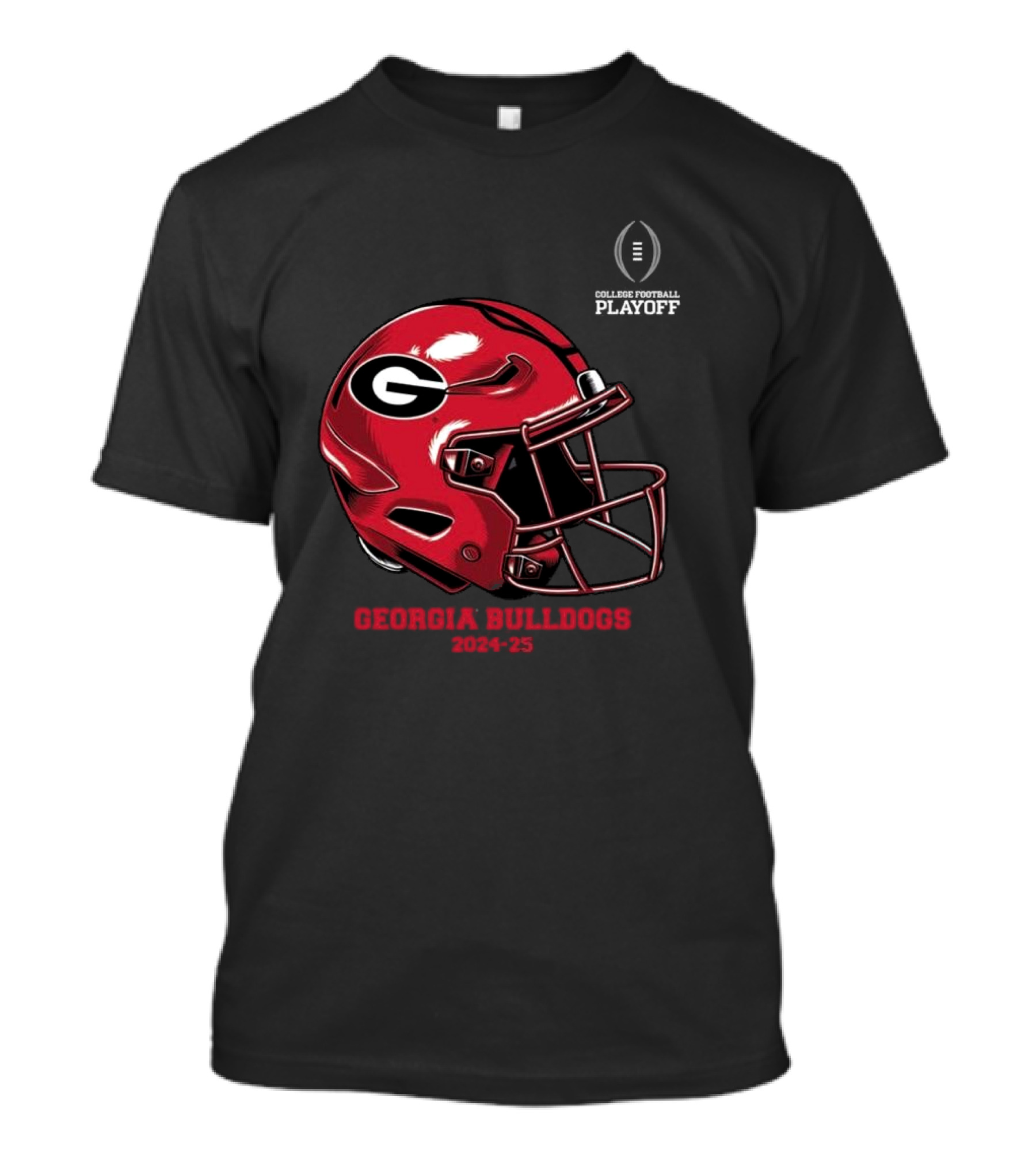 College Football Playoff Georgia Bulldogs Helmet 2024-25 T-Shirt