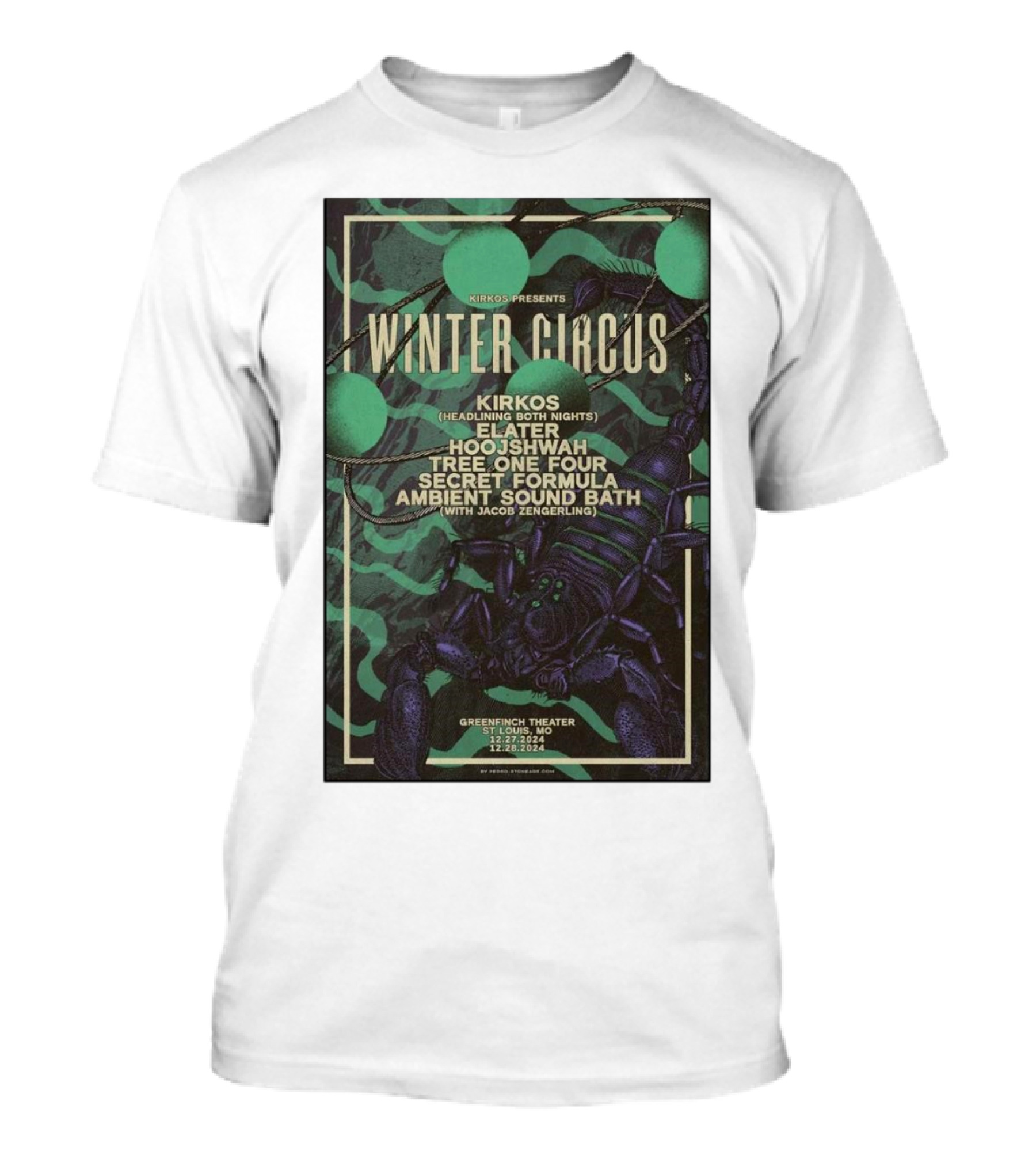 Winter Circus Featuring Kirkos Greenfinch Theater St Louis MO Dec 27-28 T-Shirt