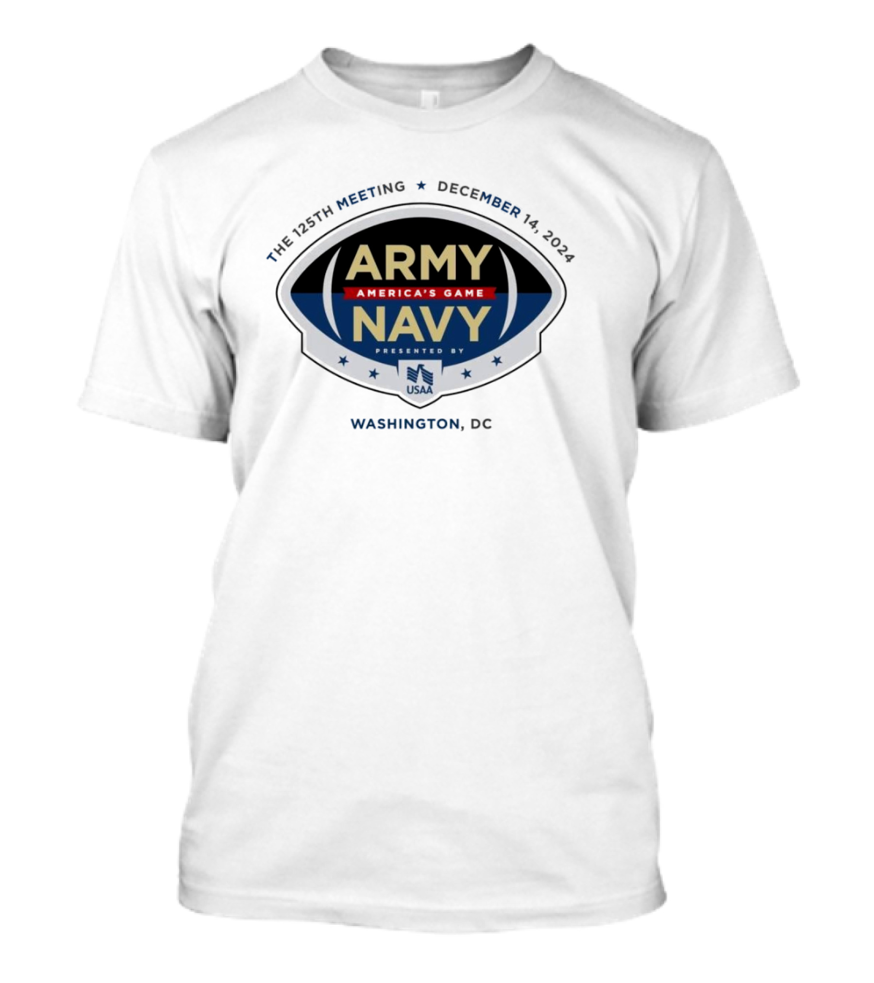 The 125th Meeting Army Navy America's Game December 14 2024 Washington DC USAA T-Shirt